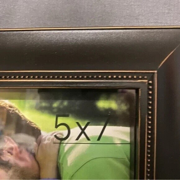 Green Tree Gallery picture frame 5x7 black picture frame, Gold Accents New - Picture 3 of 6